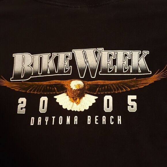 Vintage 2005 Harley Davidson T Shirt Daytona 2005 Bike Week Eagle Florida Mens L - Picture 3 of 7